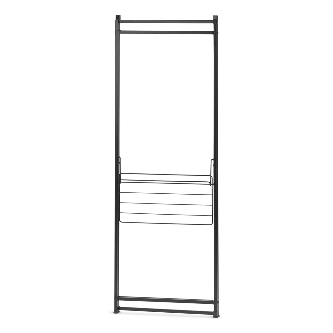 IRIS USA Clothes Rack, Collapsible Clothing Rack, Foldable Clothes Drying Rack, Garment Rack with Shelf, Black Clothing Rack with 3 Panels - IRIS USA, Inc.