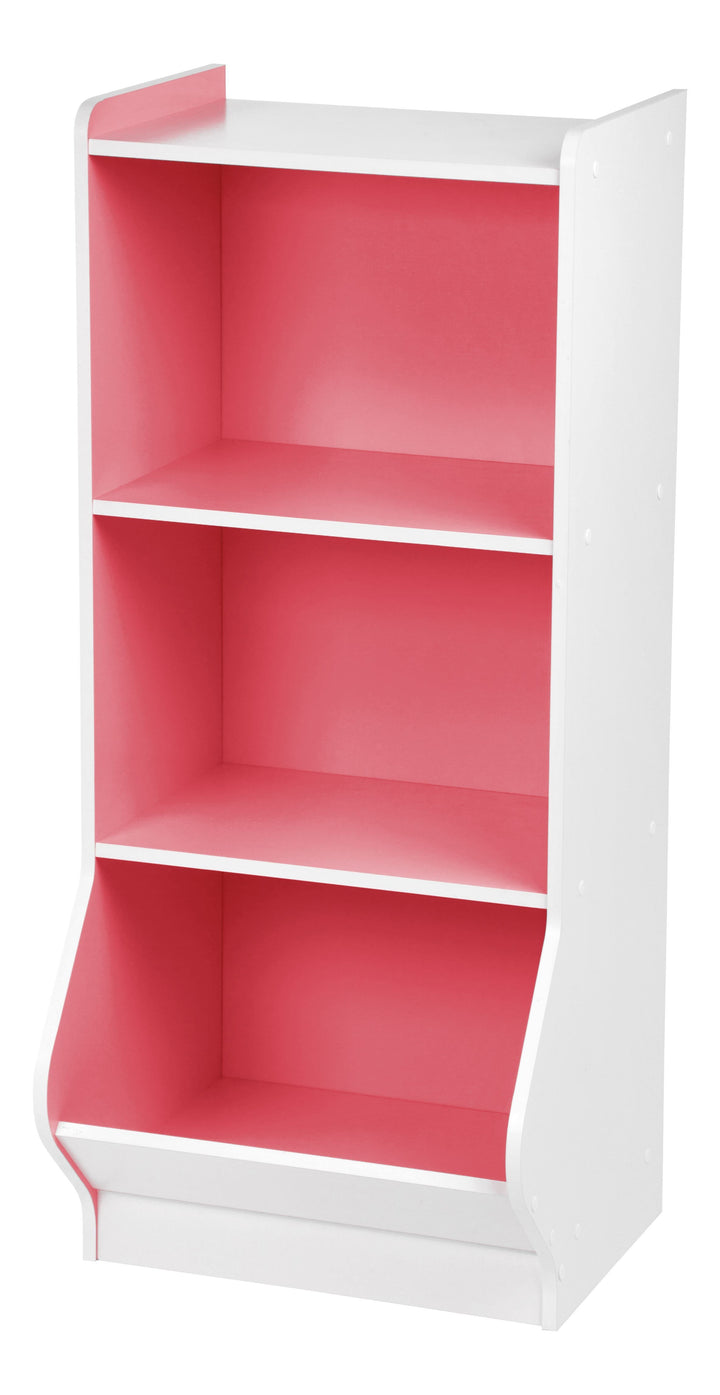 Storage and Organizer Shelf with Footboard - 3 Tier - image 3#color_pink