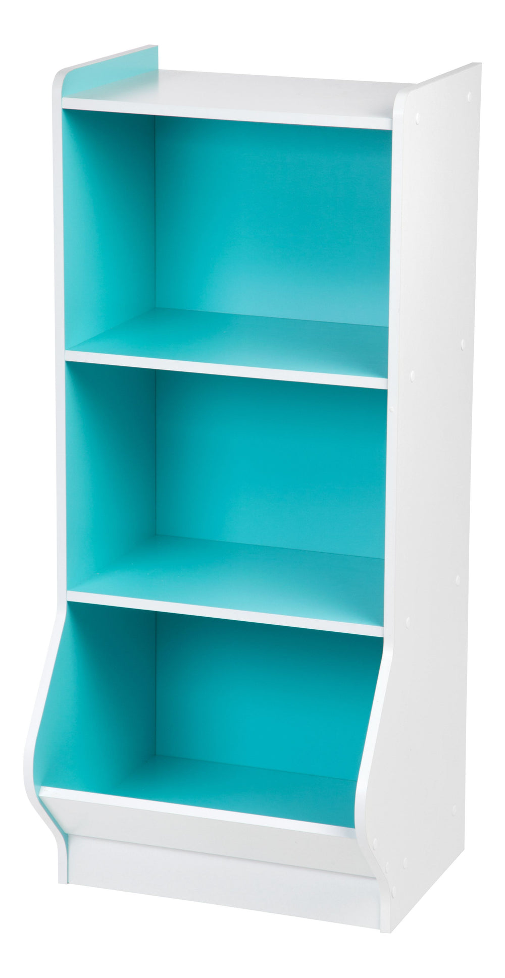 Storage and Organizer Shelf with Footboard - 3 Tier - image 2#color_blue