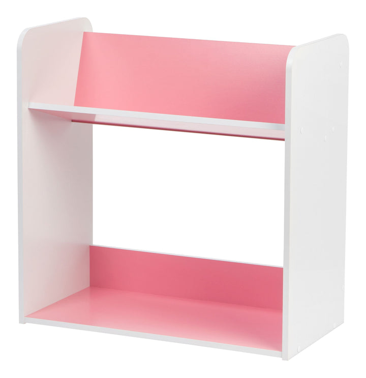Tilted Book Shelf Rack - 2 Tier - image 3#color_pink