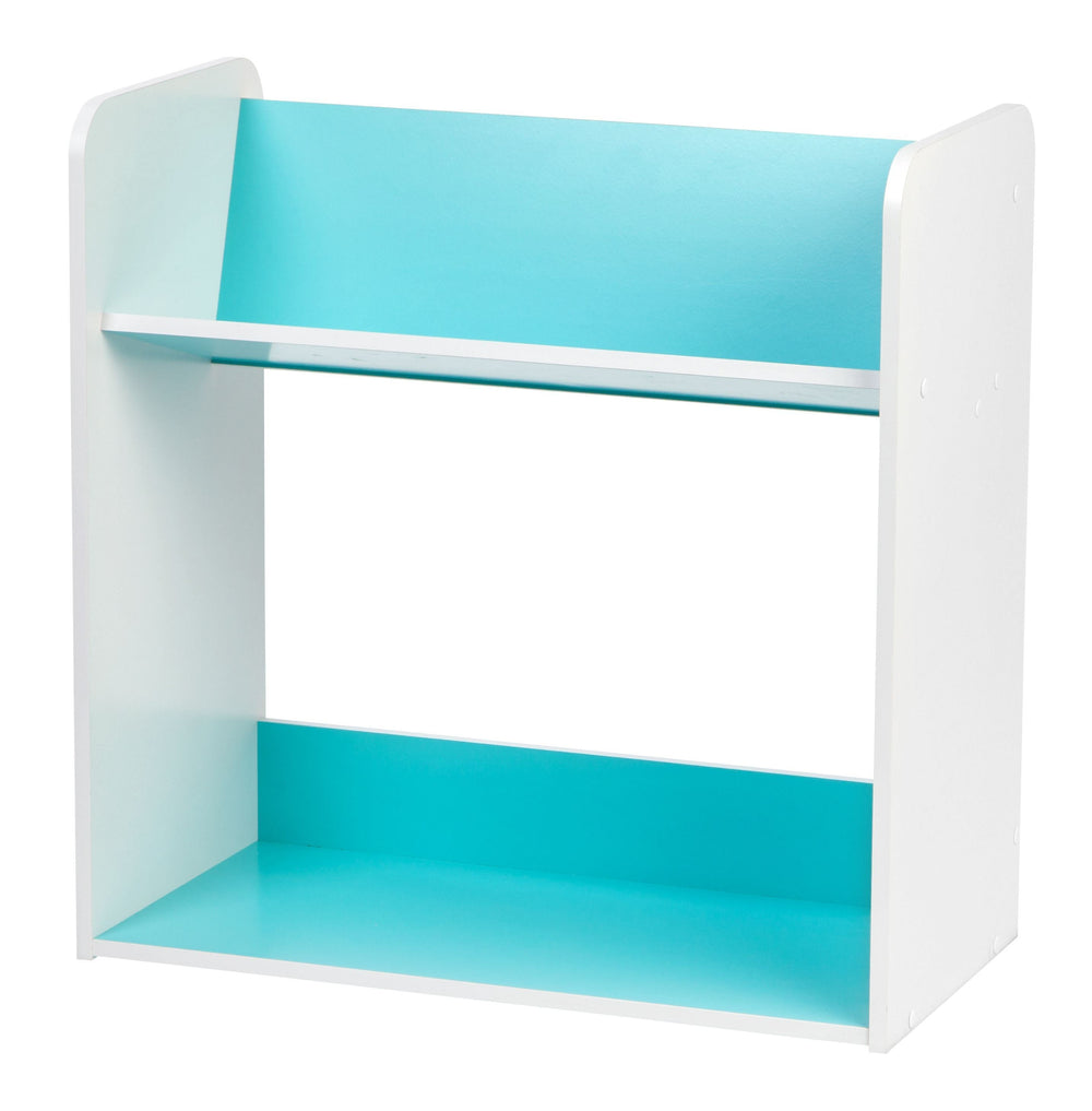 Tilted Book Shelf Rack - 2 Tier - image 2#color_blue