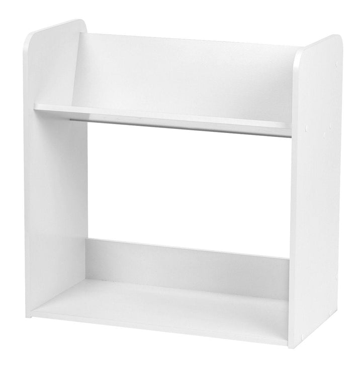 Tilted Book Shelf Rack - 2 Tier - image 1#color_white