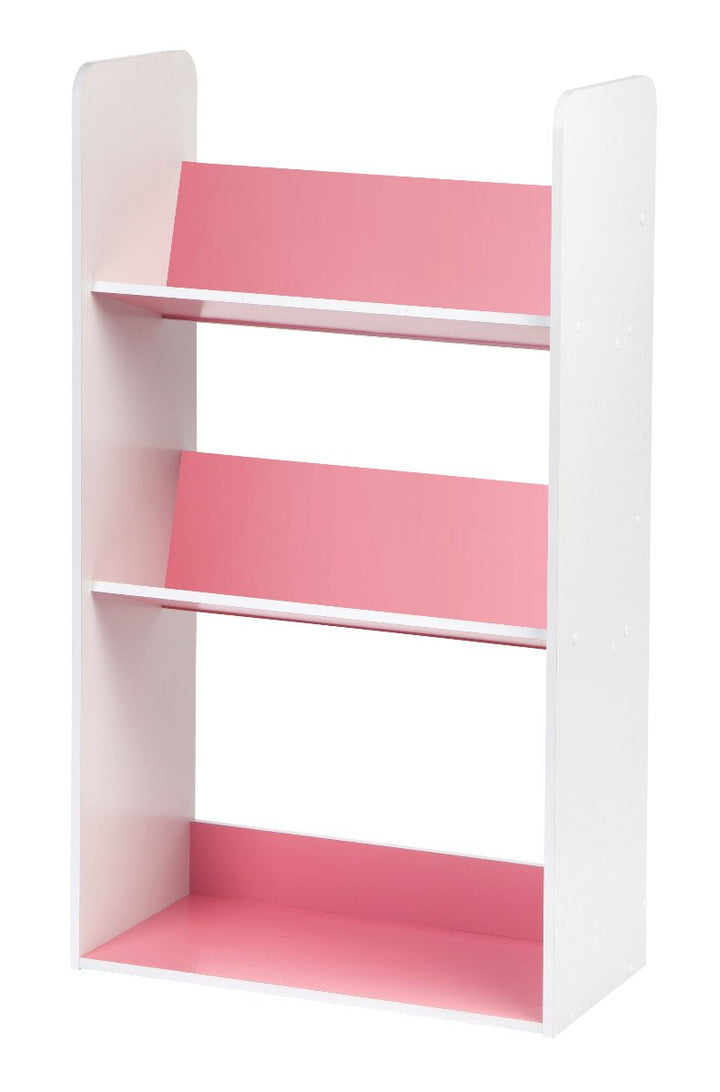 Tilted Book Shelf Rack - 3 Tier - image 2#color_pink