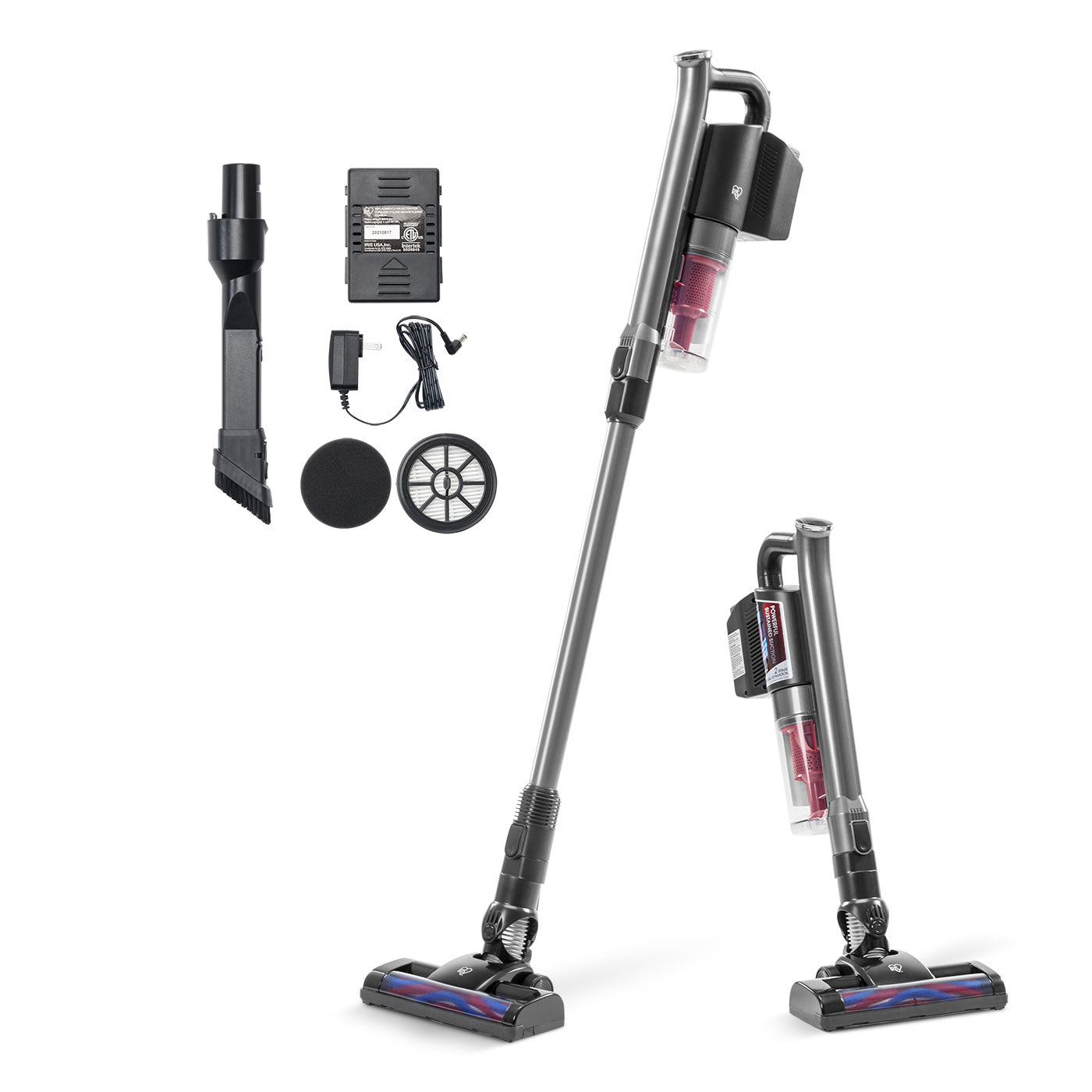 Iris Usa Rechargeable Cordless Stick Vacuum Cleaner, Cyclone