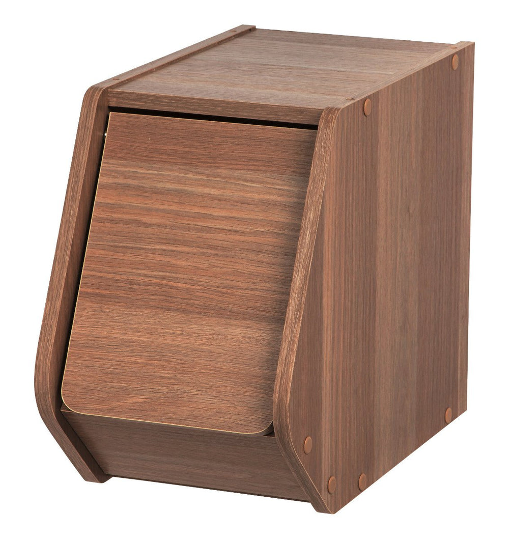 Modular Wood Stacking Box - Narrow - image 2#color_dark-brown