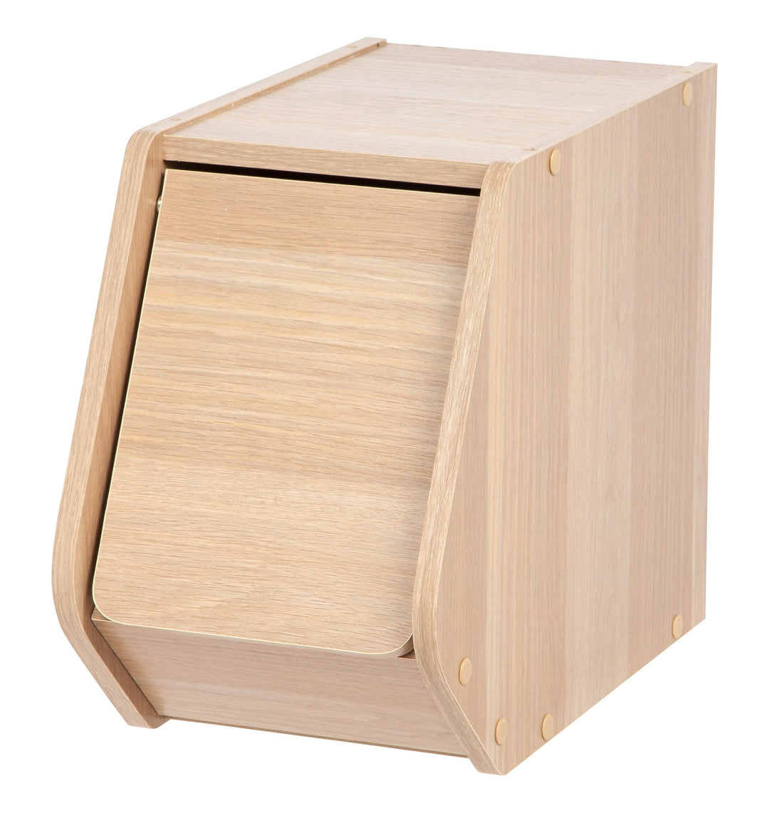 Modular Wood Stacking Box - Narrow - image 1#color_light-brown