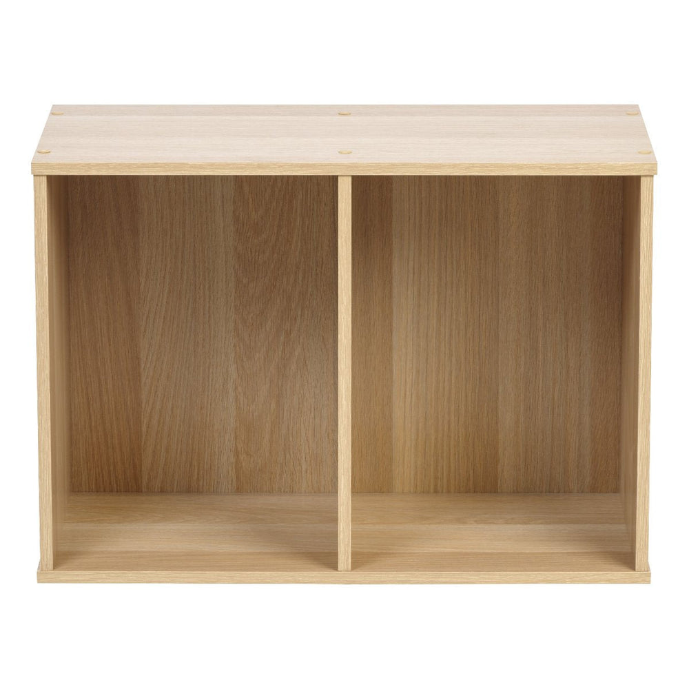 2-Tier Wood Storage Shelf, Light Brown - IRIS USA, Inc.