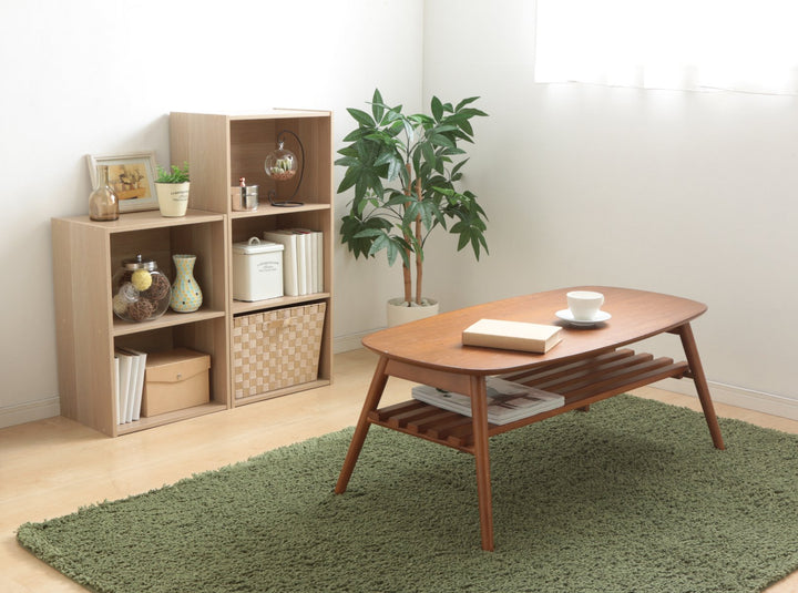 2-Tier Wood Storage Shelf, Light Brown - IRIS USA, Inc.