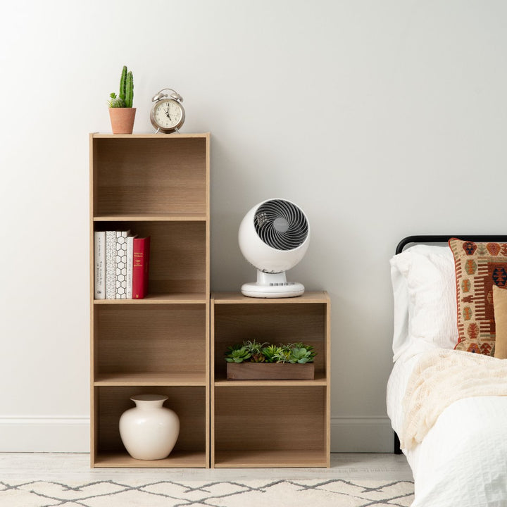2-Tier Wood Storage Shelf, Light Brown - IRIS USA, Inc.