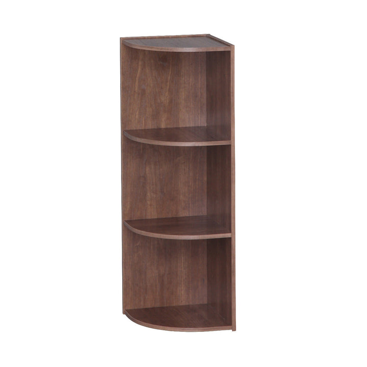 3-Tier Corner Curved Shelf Organizer, Brown - IRIS USA, Inc.