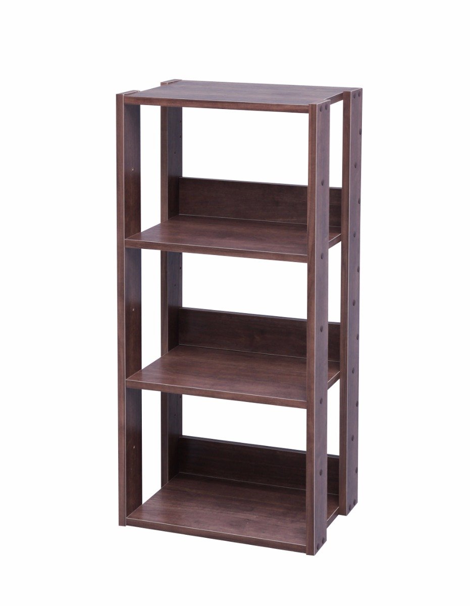 Open Wood Rack Shelf - Medium - image 2#color_dark-brown