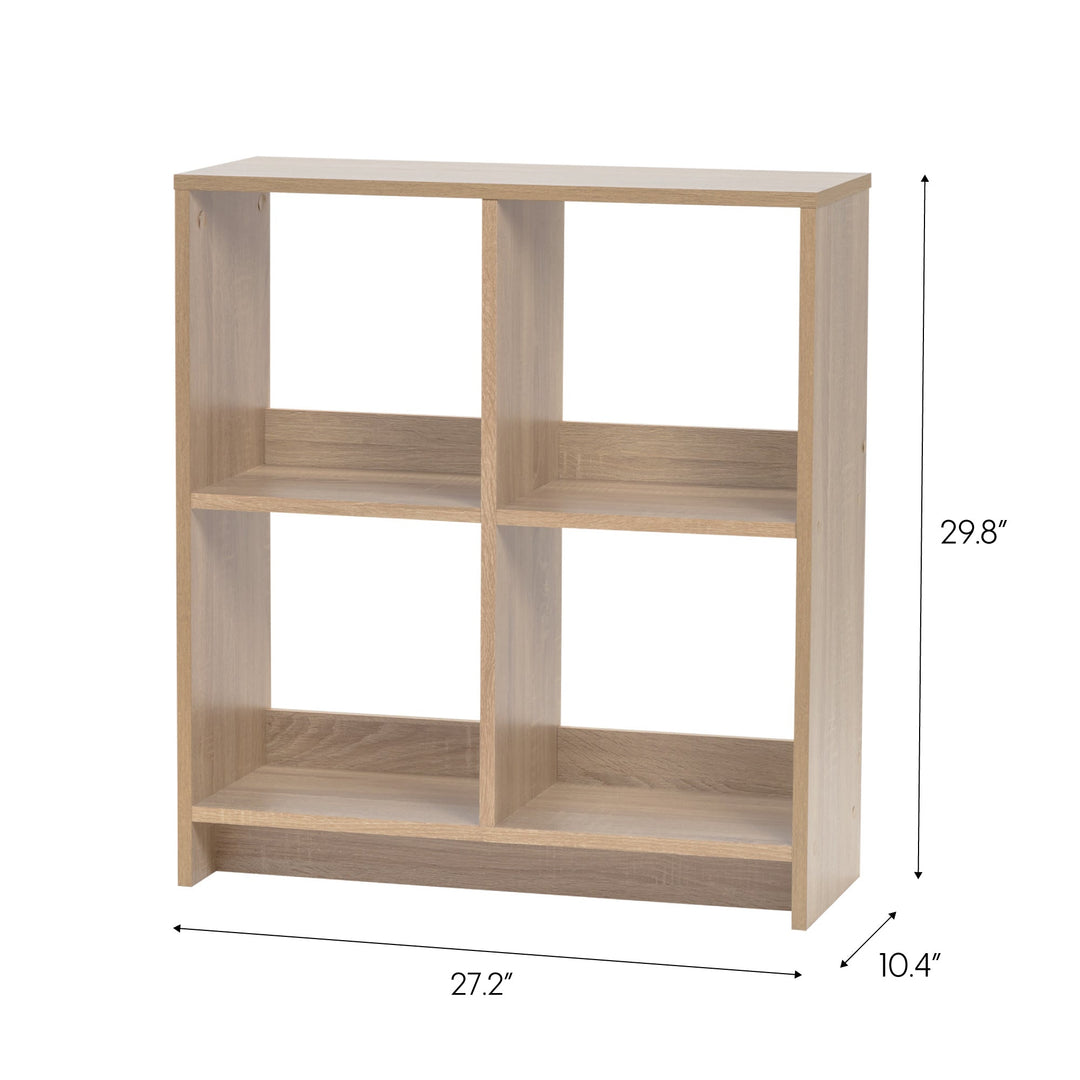 29.8 in. H x 27 in. W x 10 in. D Ash Brown Heavy-Duty Decorative 4 Cube  Organizer - IRIS USA, Inc.