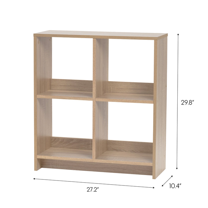 29.8 in. H x 27 in. W x 10 in. D Ash Brown Heavy-Duty Decorative 4 Cube  Organizer - IRIS USA, Inc.