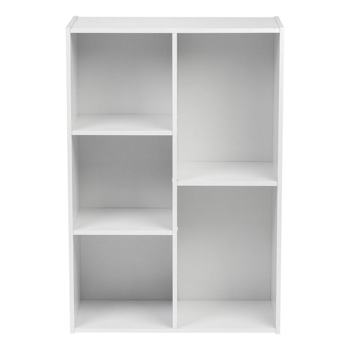IRIS USA 5 Compartment Open Bookshelf, Cube Storage Organizer, Closet Shelves, Wooden Bookshelf, White - IRIS USA, Inc.