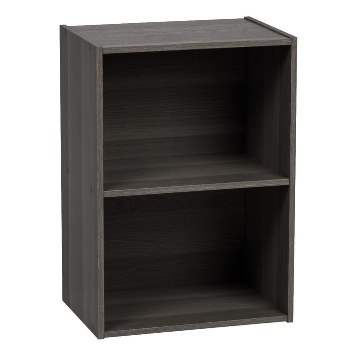 2-Tier Wood Storage Shelf, Gray - IRIS USA, Inc.
