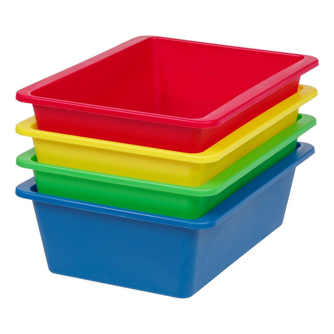 Large Multi-Purpose Plastic Bins, 4 Pack, Primary - IRIS USA, Inc.