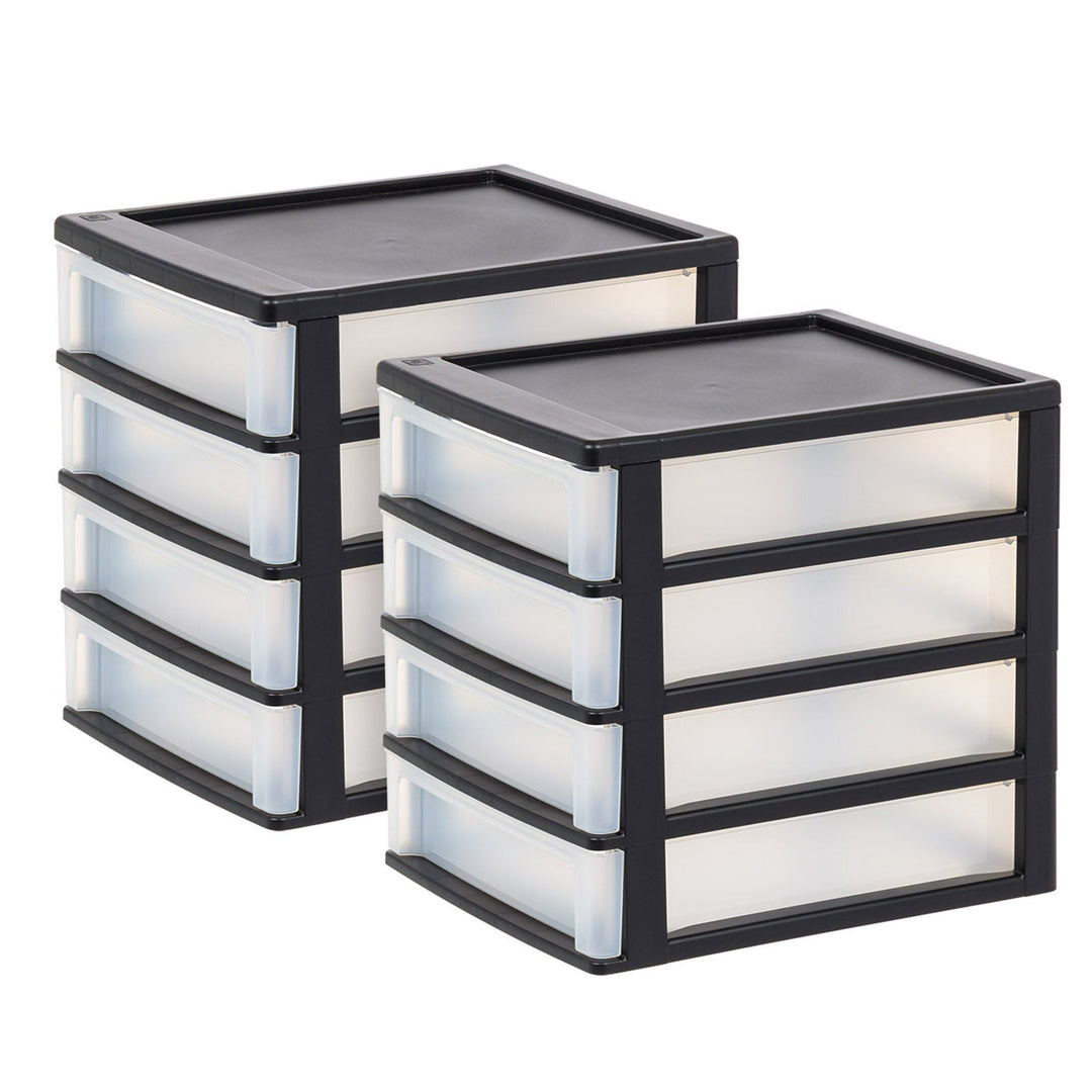 4- Drawer Desktop Storage Unit, White Pack of 2 - IRIS USA, Inc.