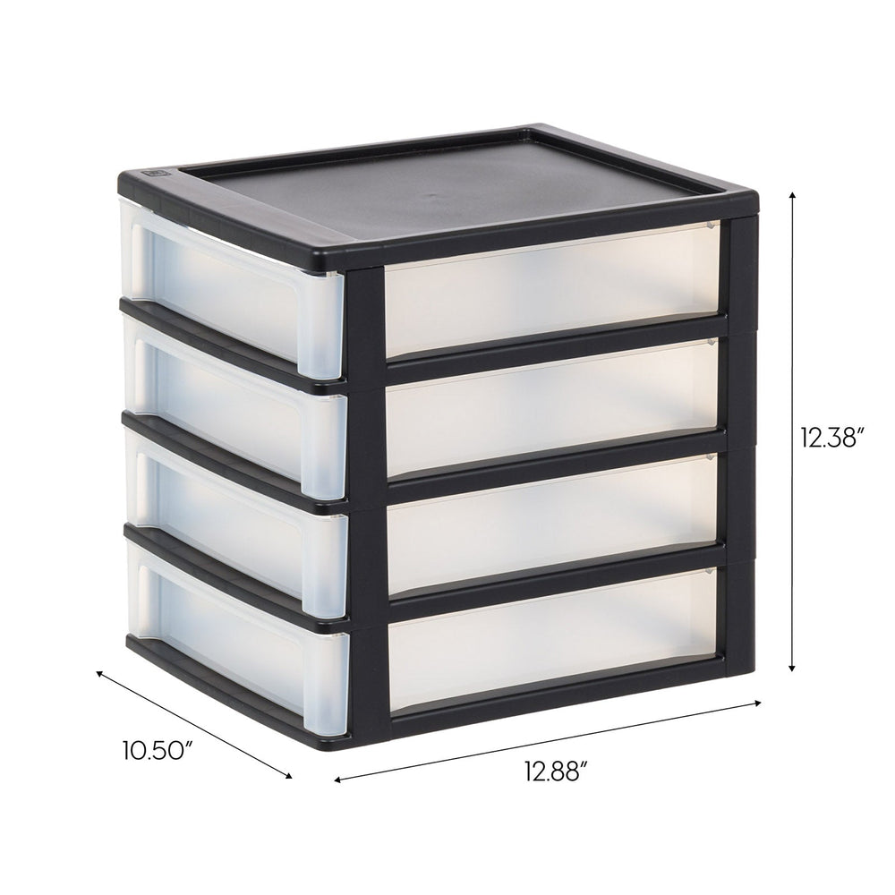 4- Drawer Desktop Storage Unit, White Pack of 2 - IRIS USA, Inc.