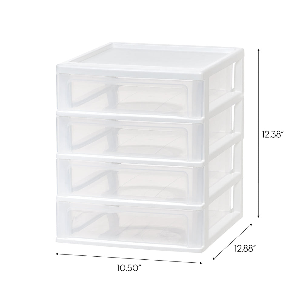 4-Drawer Desktop-Organizer Plastic-Drawer Office-Supplies File-Holder - IRIS USA, Inc.