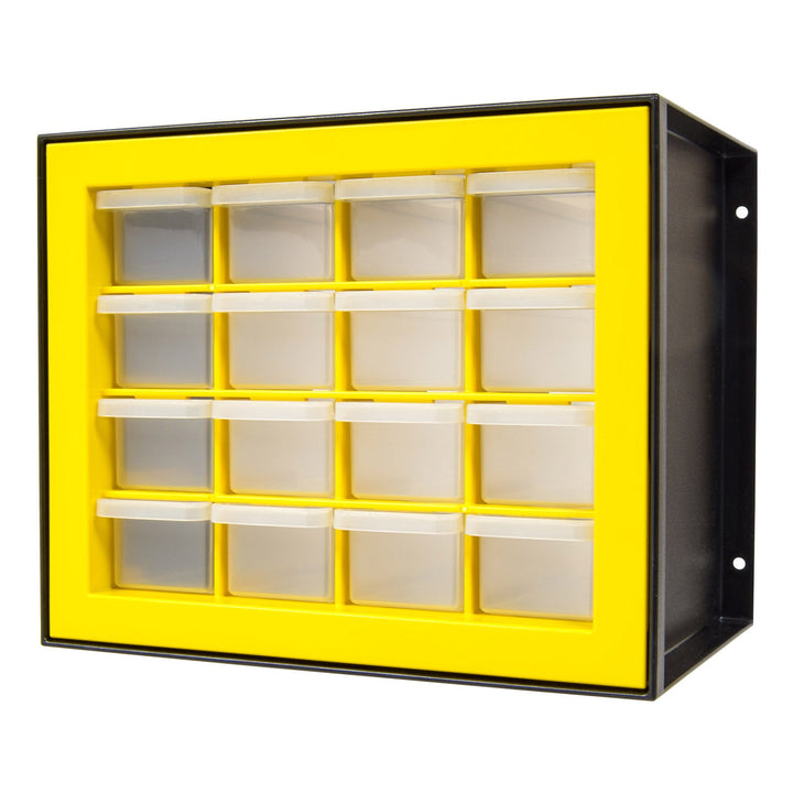 IRIS USA, 16 Drawer Parts Cabinet, Black/Yellow - IRIS USA, Inc.