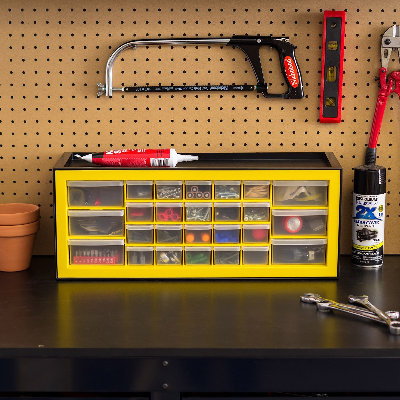 Drawer - ヨリ 26 Drawer Parts Cabinet, Black/Yellow – IRIS USA