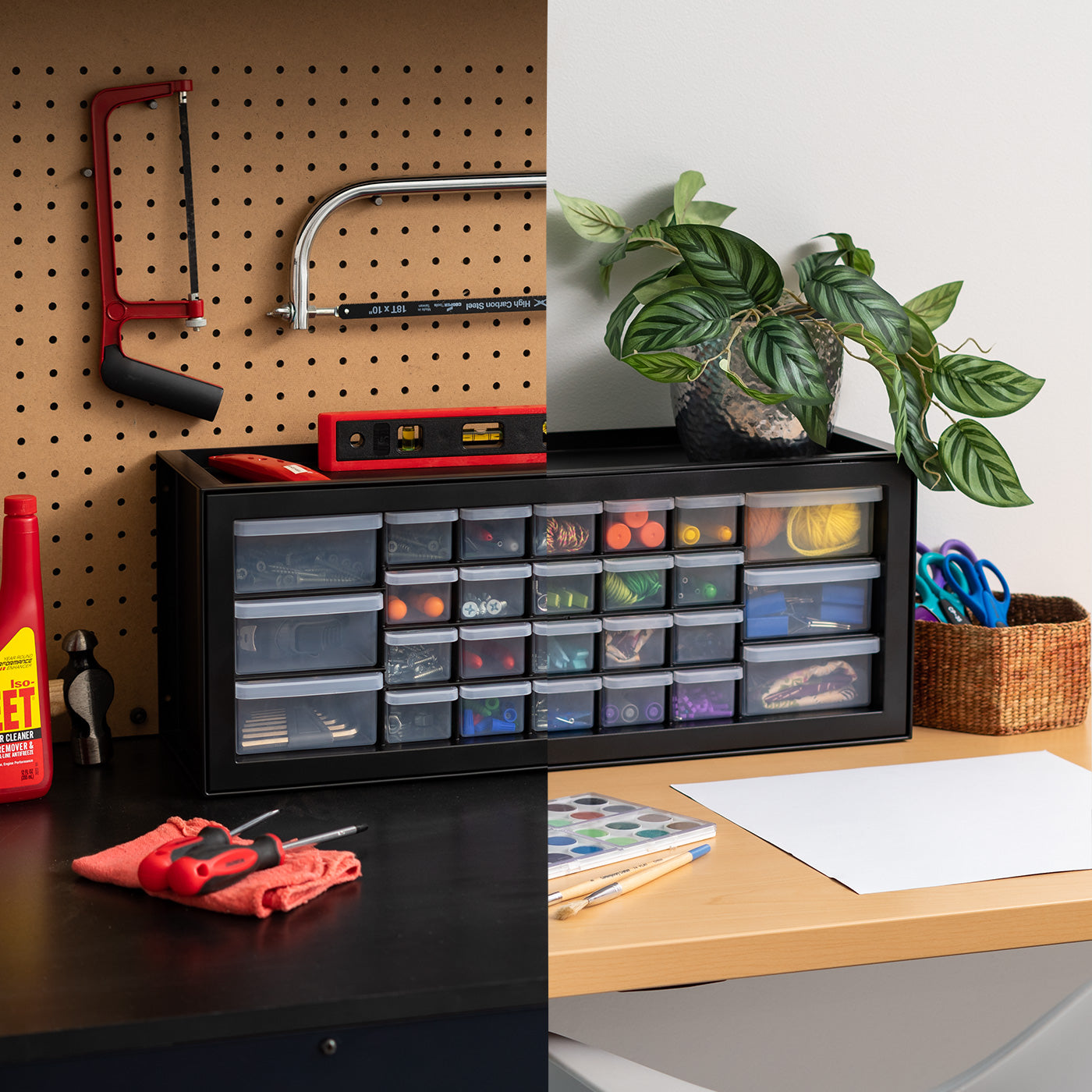 rady マルチボックス アイリスフラワー Drawer Parts Cabinet - 26 Drawer – IRIS USA