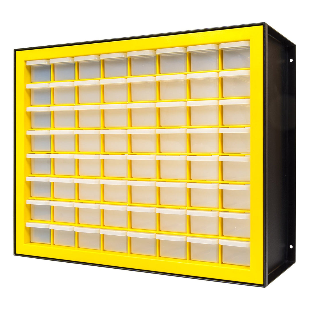 IRIS USA, 64 Drawer Parts Cabinet, Black/Yellow - IRIS USA, Inc.