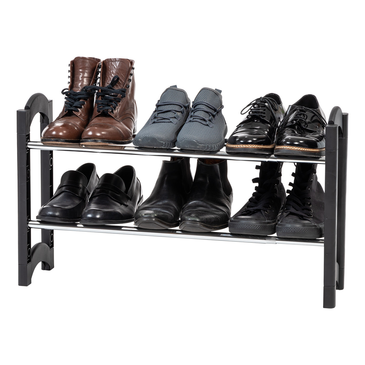 Graduated Shoe Rack Extendable Shoe Rack - 2 Tier – IRIS USA