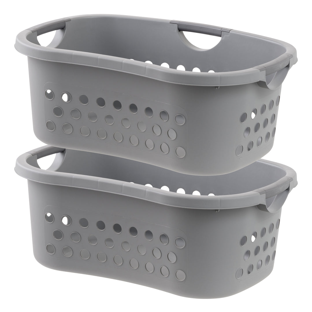 IRIS USA, Hip Hamper Laundry Basket, Gray/Dark Gray, Pack of 2 - IRIS USA, Inc.