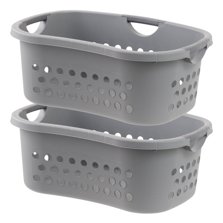 IRIS USA, Hip Hamper Laundry Basket, Gray/Dark Gray, Pack of 2 - IRIS USA, Inc.