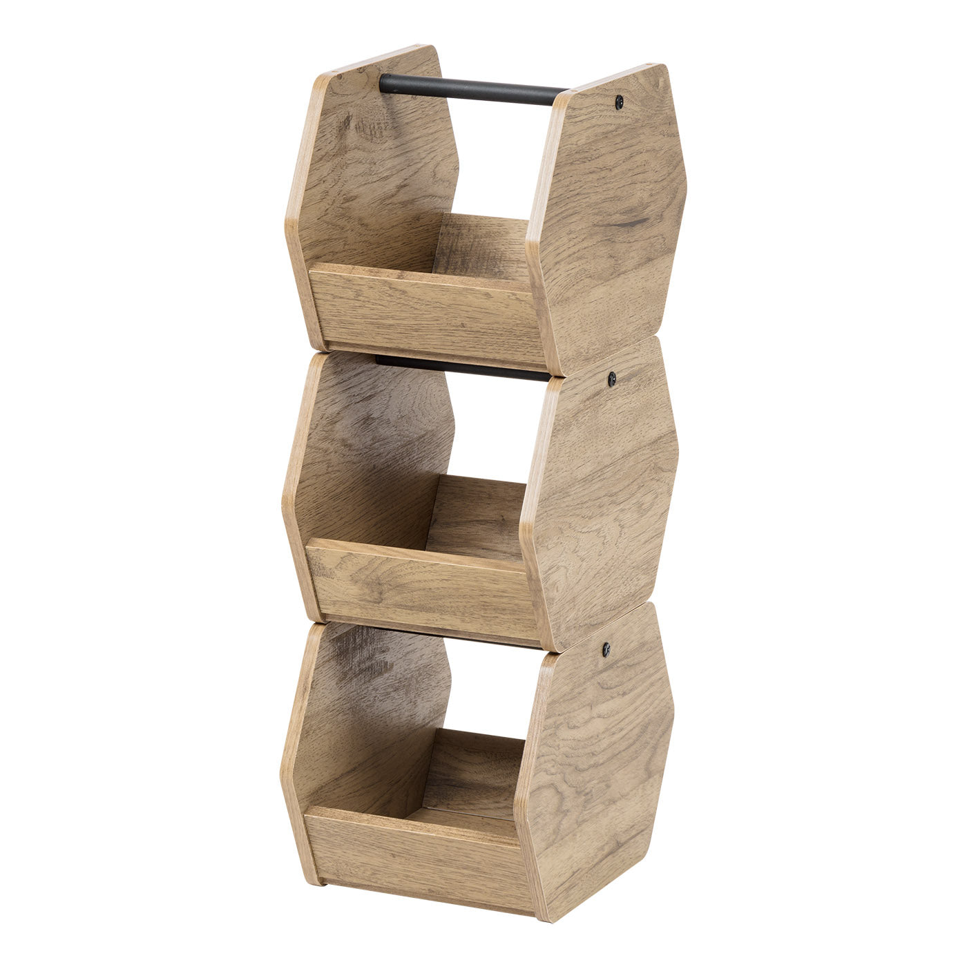 Wooden organizer with 2025 baskets