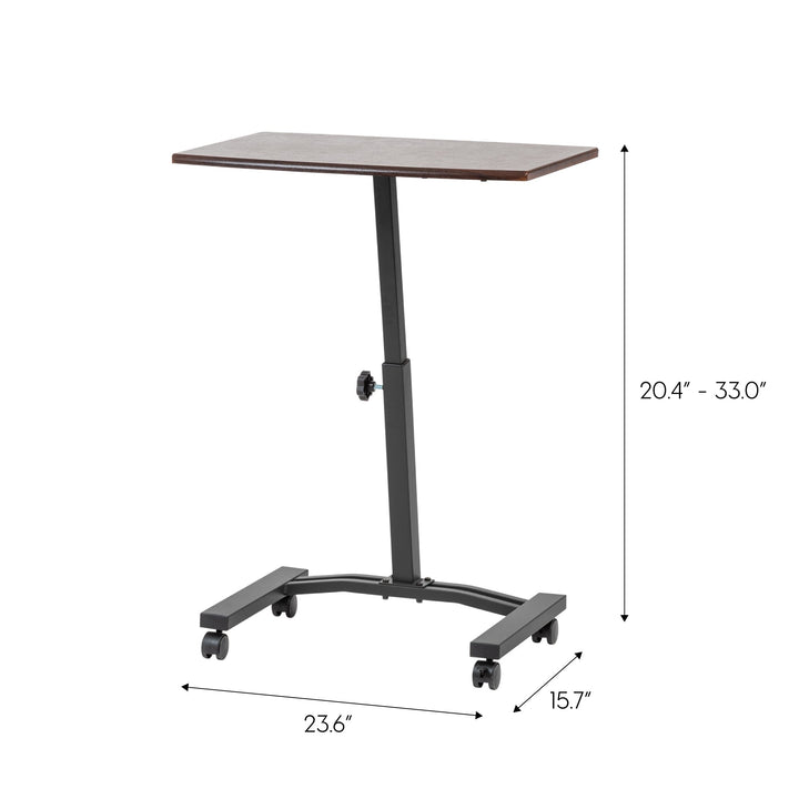 Laptop Cart Adjustable Height Table - Brown - IRIS USA, Inc.