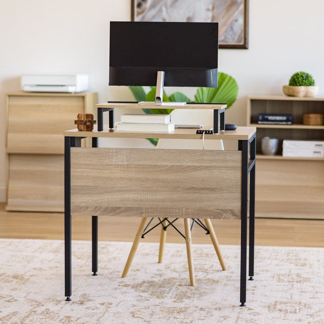 Computer Desk With Monitor Stand and Cable management - IRIS USA, Inc.