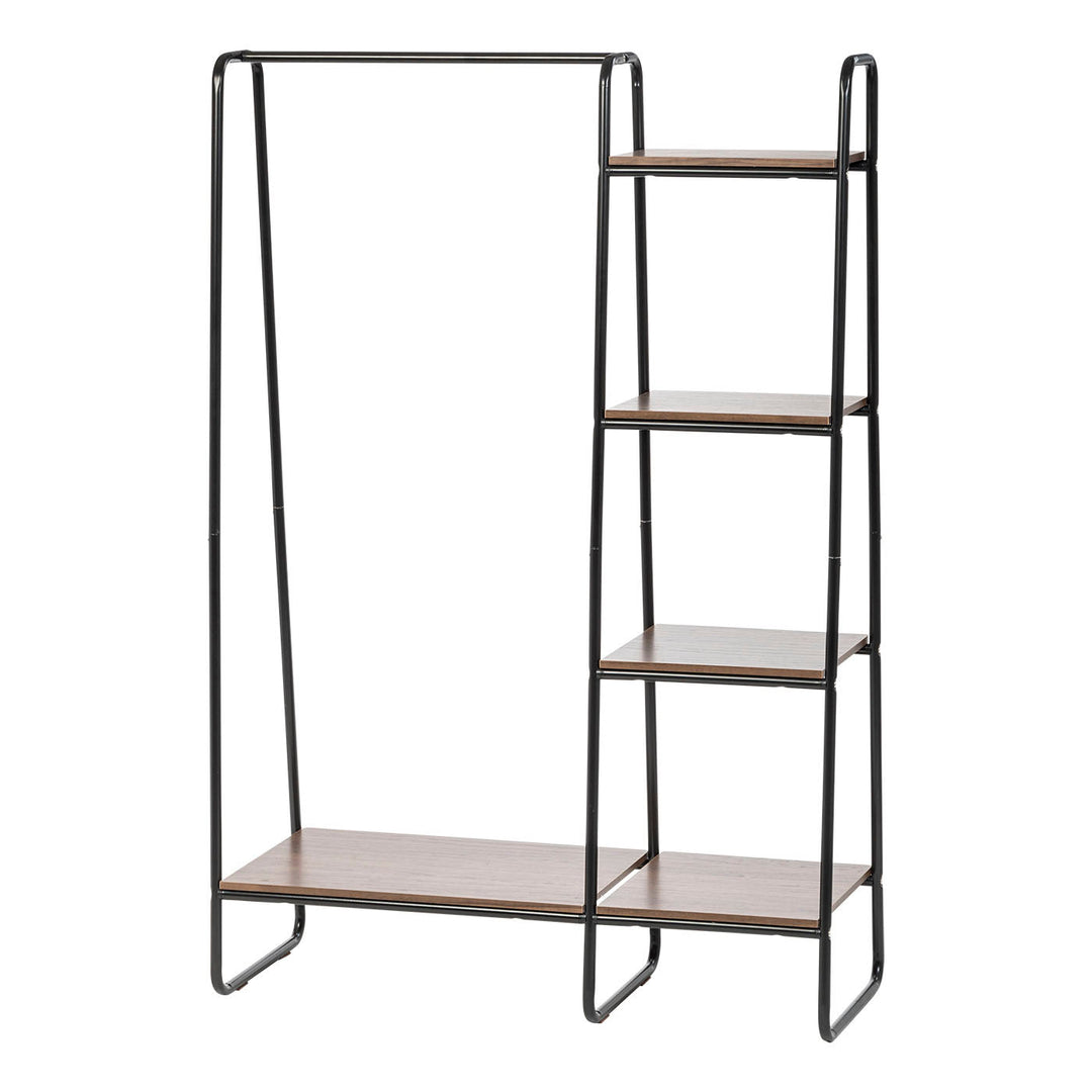 Metal Garment Rack with Wood Shelf - 5 Shelf - IRIS USA, Inc.