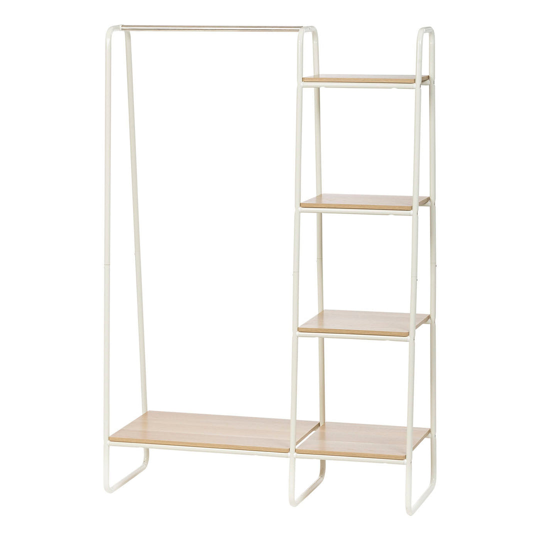 Metal Garment Rack with Wood Shelf - 5 Shelf - IRIS USA, Inc.