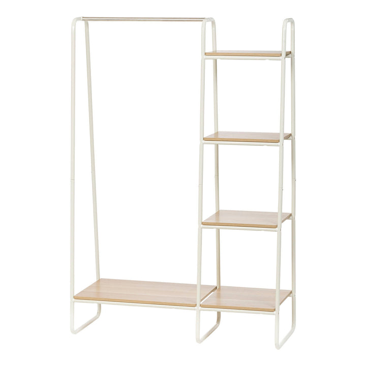 Metal Garment Rack with Wood Shelf - 5 Shelf - IRIS USA, Inc.