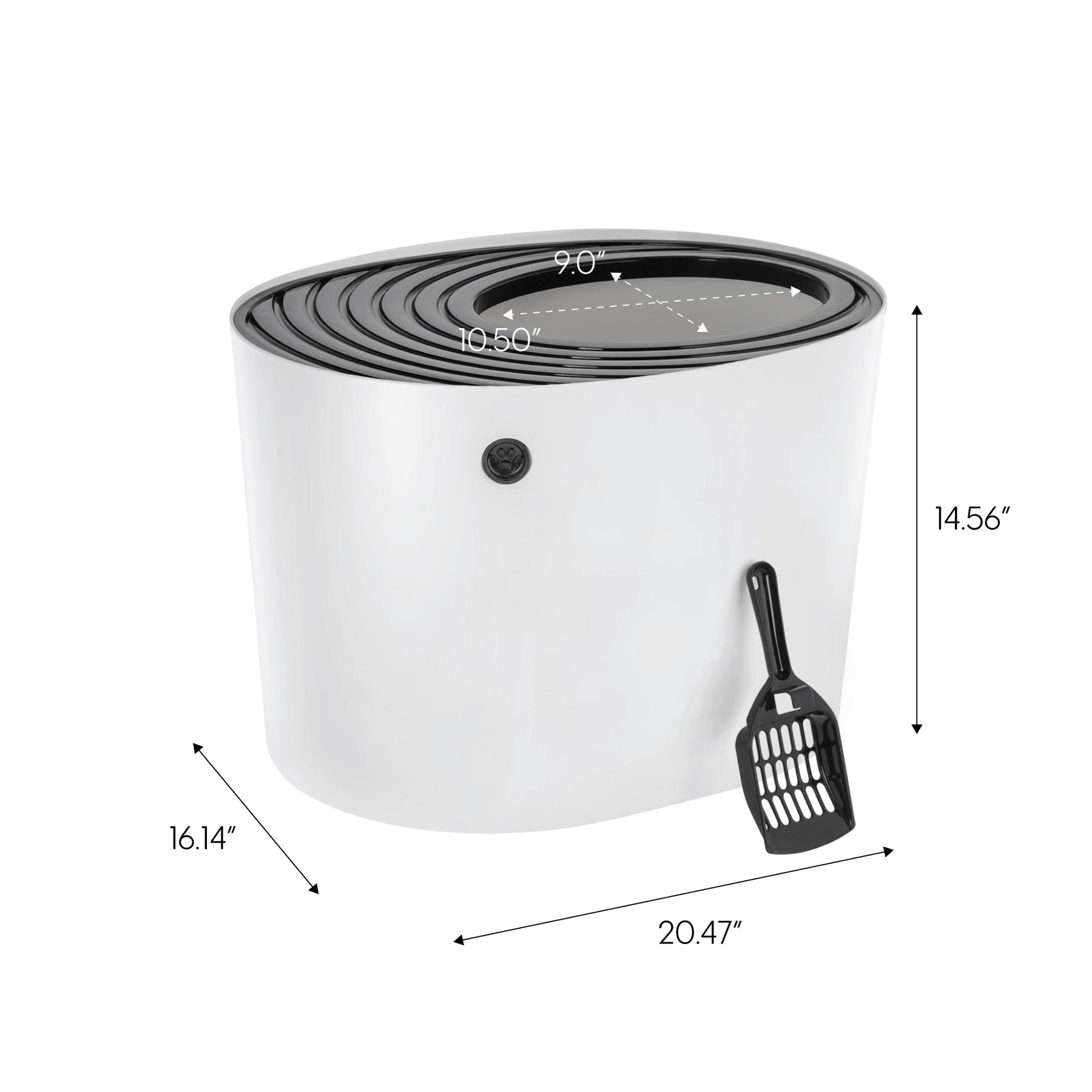 Circle cat deals litter box