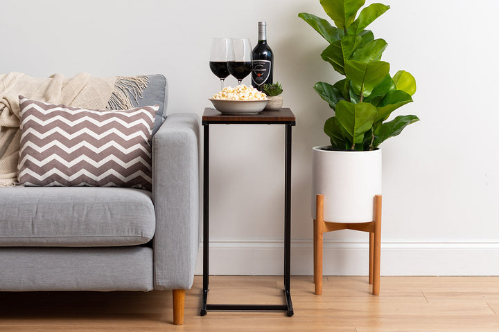 C-Shaped Side Table, Large, Brown - IRIS USA, Inc.