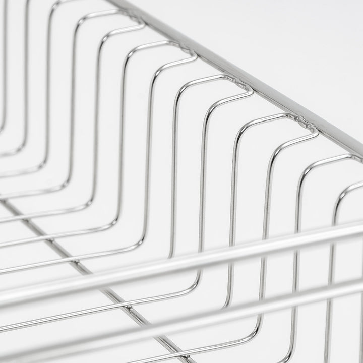 2-tier Medium Dish Rack with Drain Spout Black - IRIS USA, Inc.