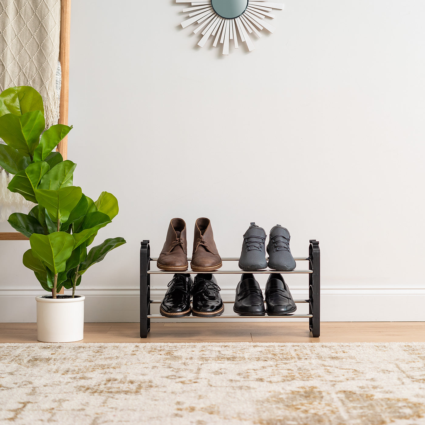 Stackable Shoe Rack - 2 Tier – IRIS USA