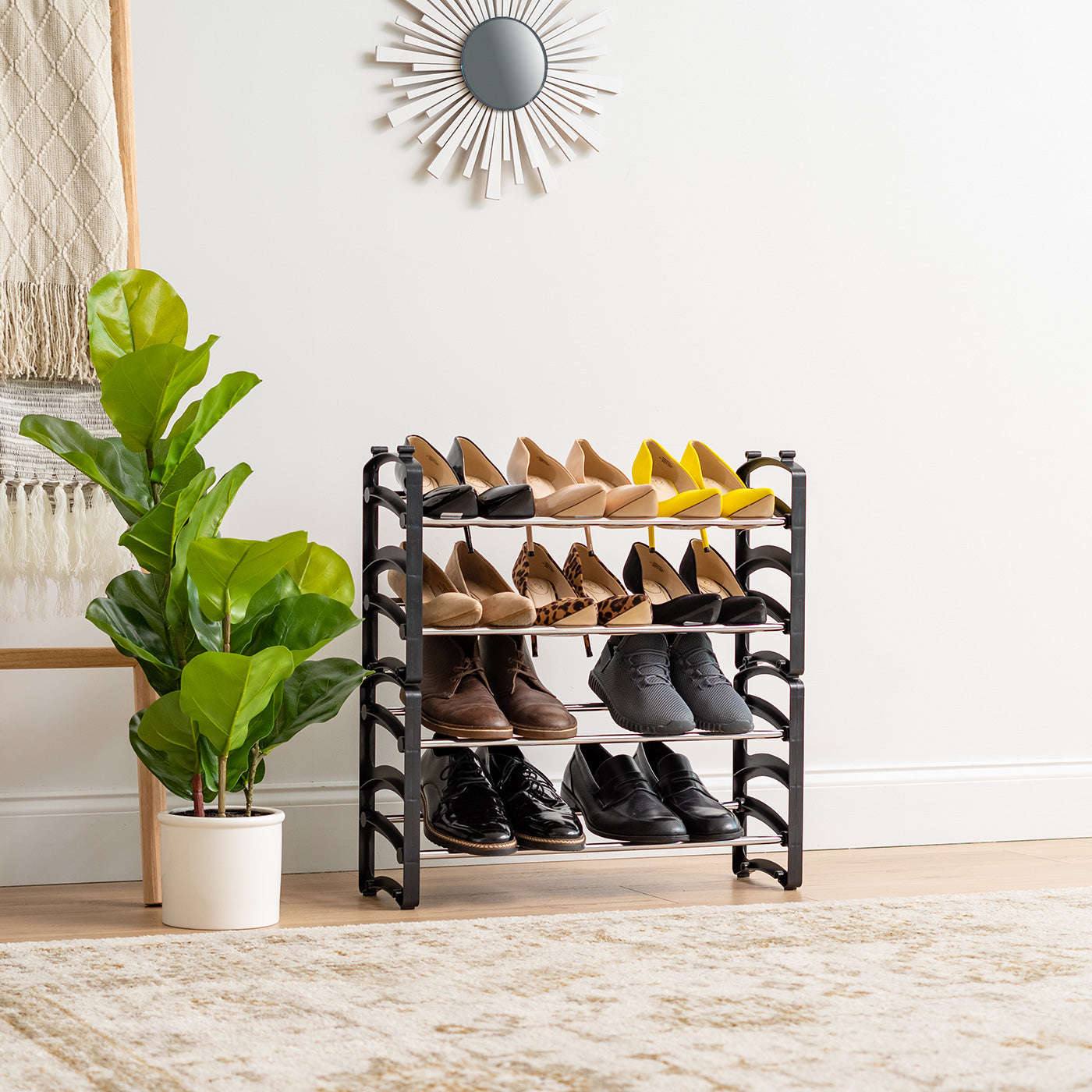 Stackable Shoe Rack - 2 Tier – IRIS USA