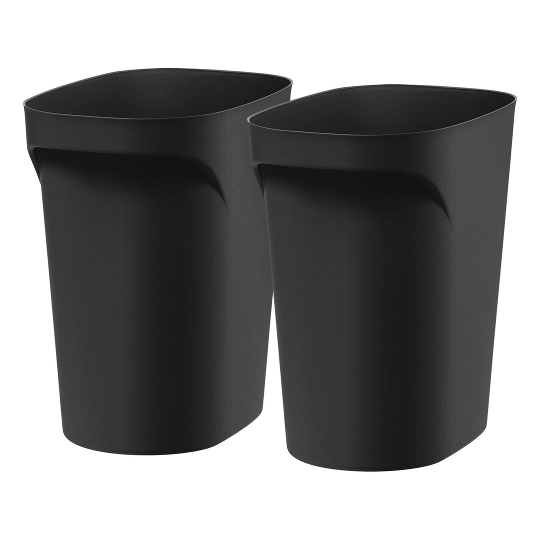 IRIS USA Plastic Trash-Can Wastebasket for Bathroom-Kitchen-Bedroom, 6 Gallon, 2PC - IRIS USA, Inc.