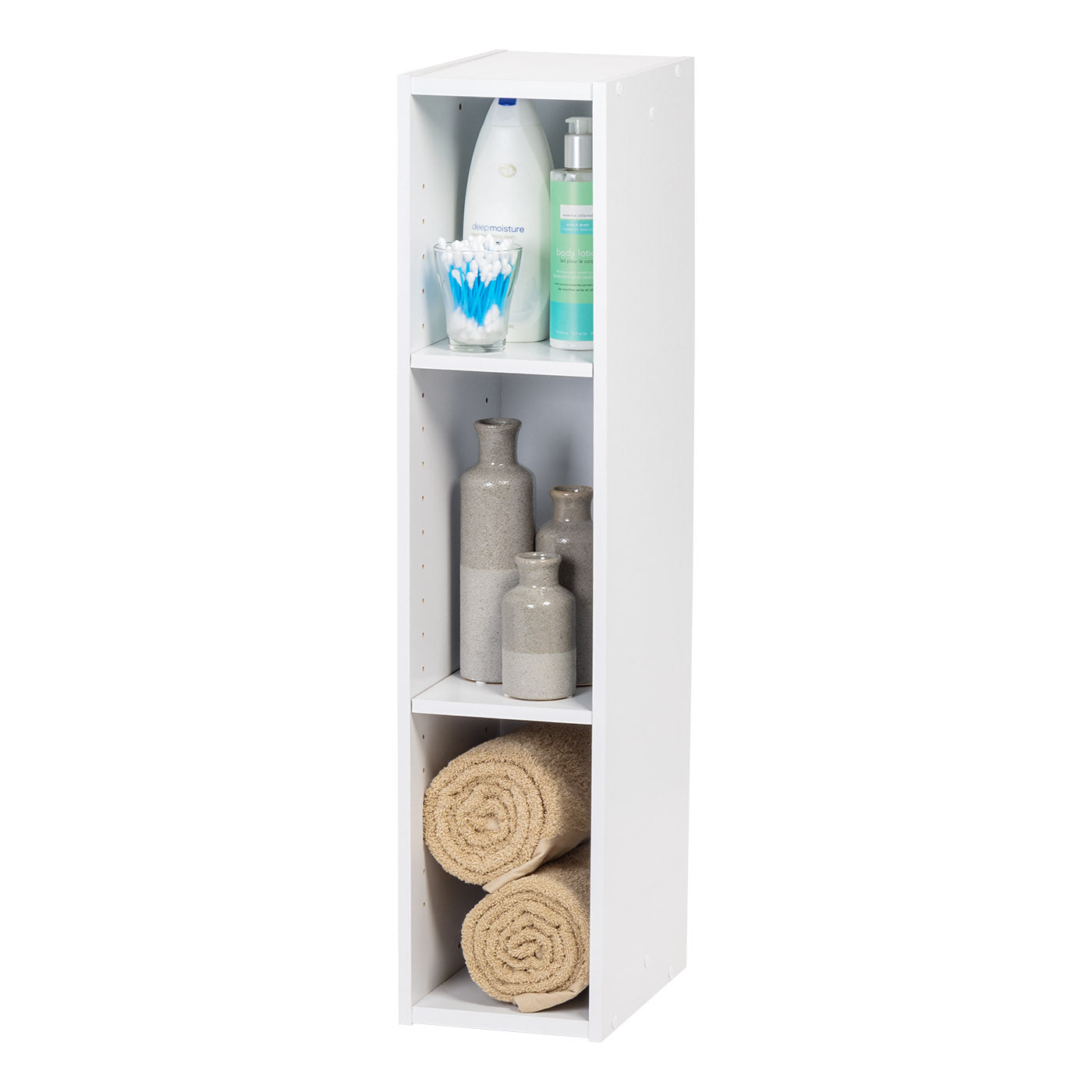 IRIS 38 H 3 Tier Storage Organizer Shelf With Footboard White