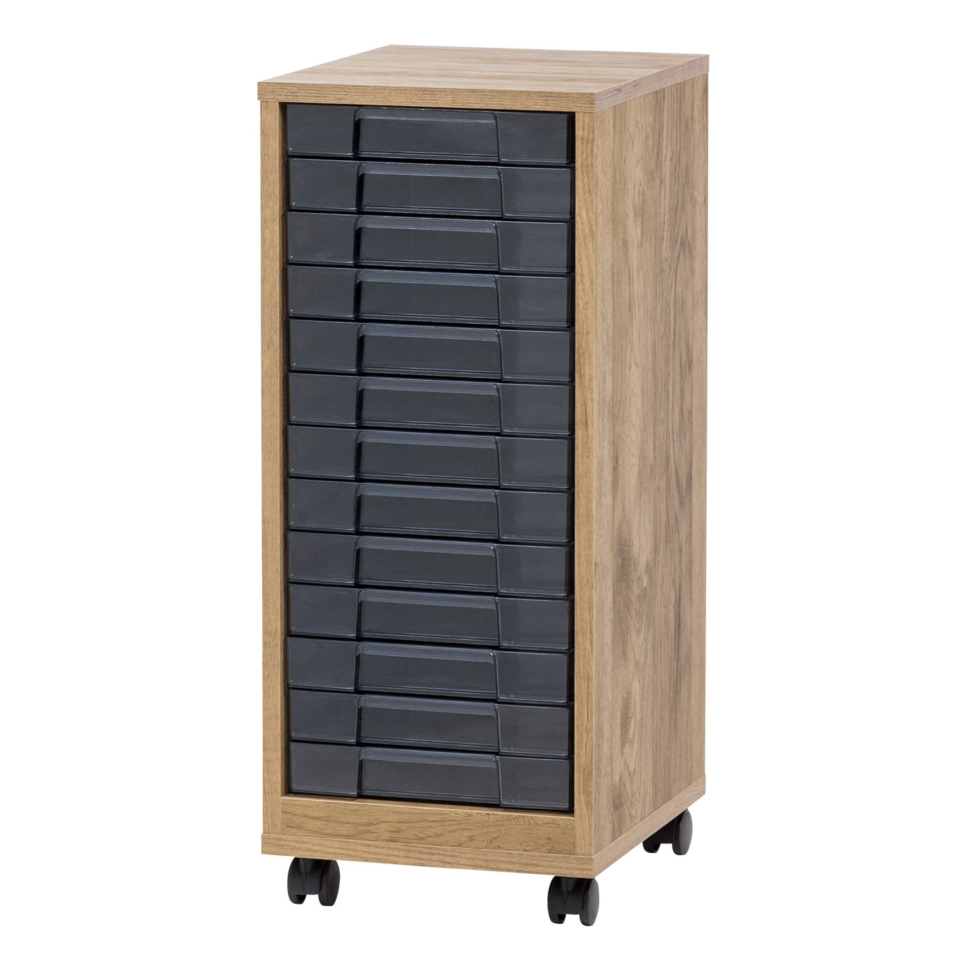 Wooden Floor Case Desk Organizer, Multifunctional Storage, Office Supply Drawers Cart