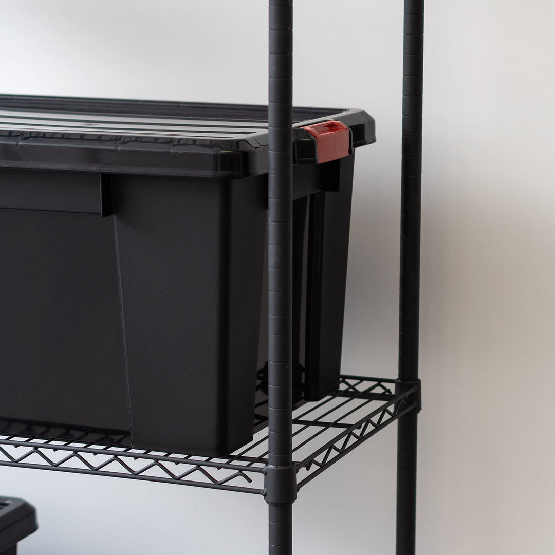 Heavy Duty 4 Shelf Wire Storage Unit - IRIS USA, Inc.#color_black