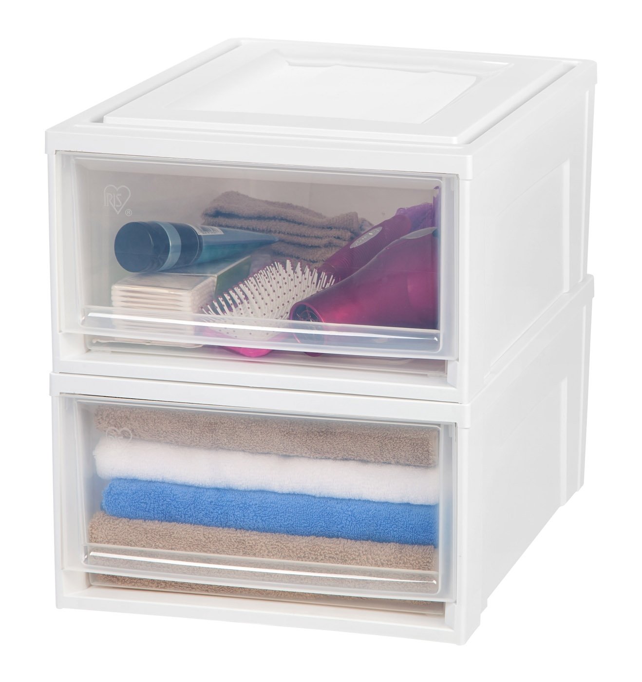 Stacking Storage with Drawer - 30.9 QT – IRIS USA, Inc.