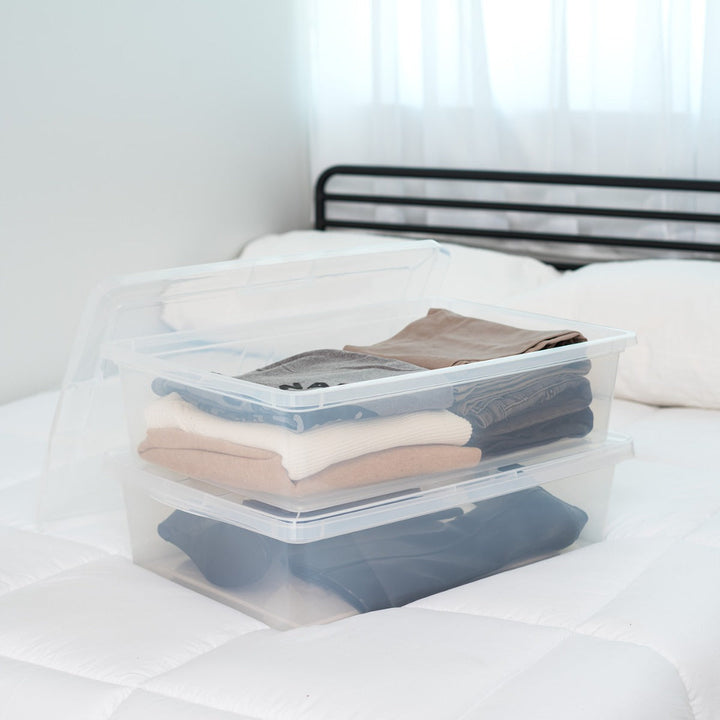 Clear Storage Box - 28 QT, 6 Pack - IRIS USA, Inc.