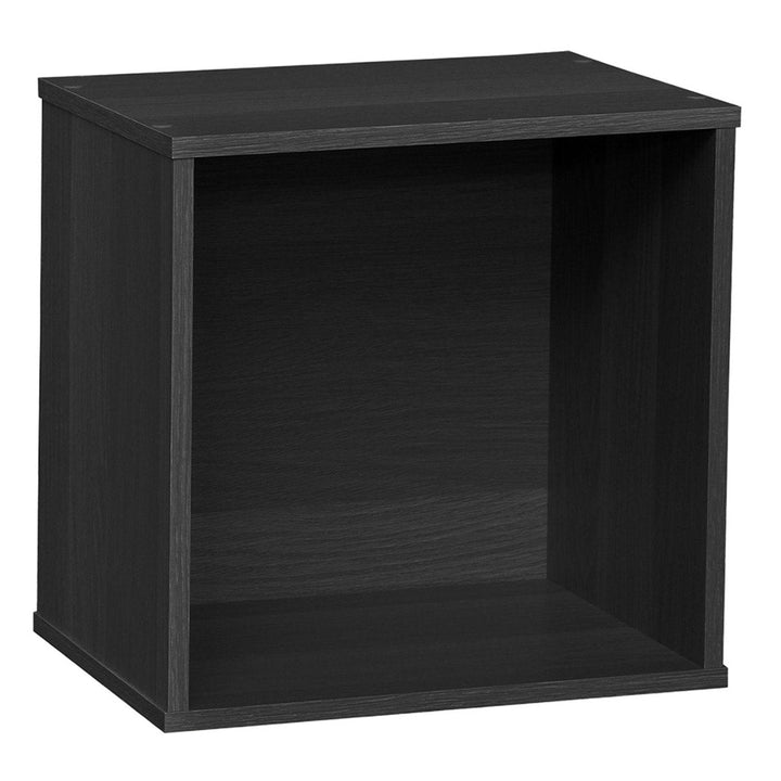 Wood Cube Box without Door - image 2#color_black