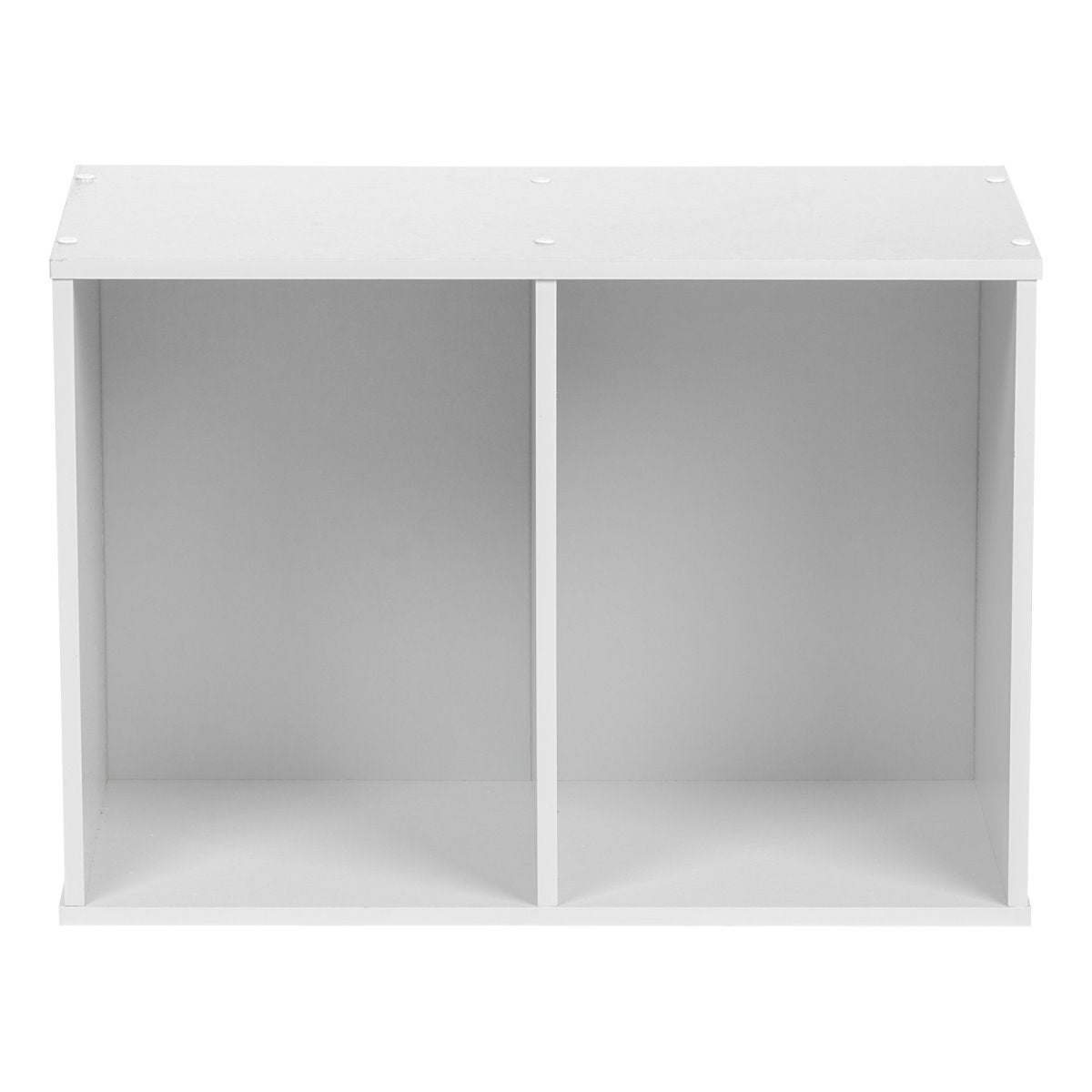 2-Tier Wood Storage Shelf, White – IRIS USA