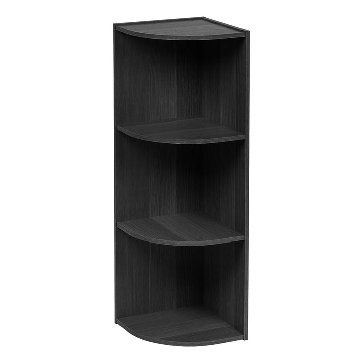 3-Tier Corner Curved Shelf Organizer, Black - IRIS USA, Inc.